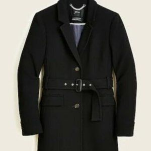 NWT- JCrew Belted lady day topcoat in Italian double-cloth wool OBO